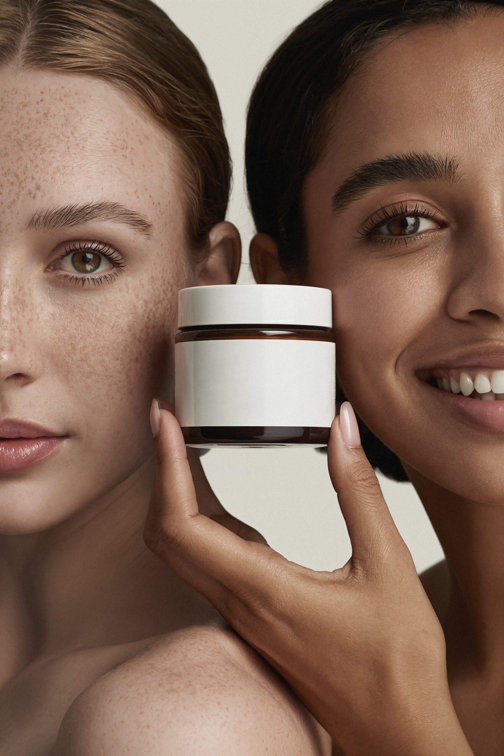 skincare product with two women